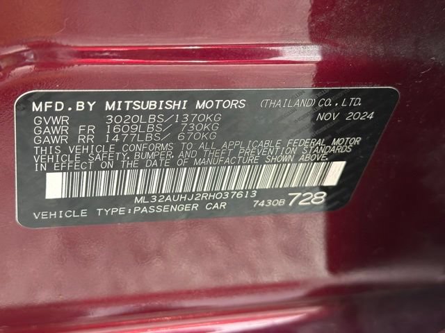 Used 2024 Mitsubishi Mirage ES FWD image 19