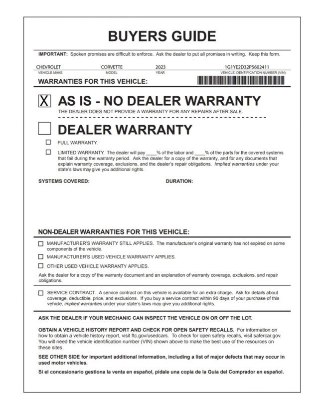 Used 2023 Chevrolet Corvette Z06 w/ Stealth Interior Trim Package image 32