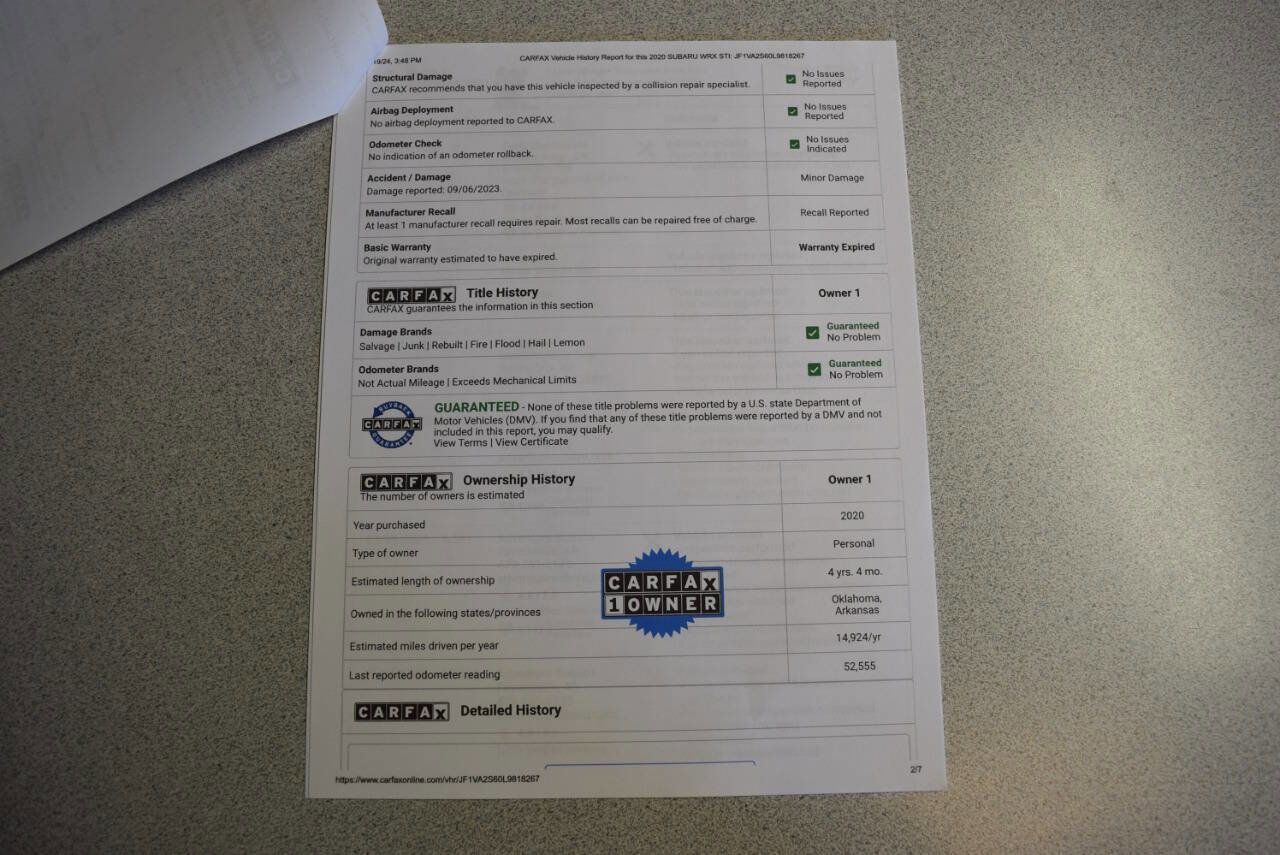 Used 2020 Subaru WRX STI w/ Popular Package #1 image 52