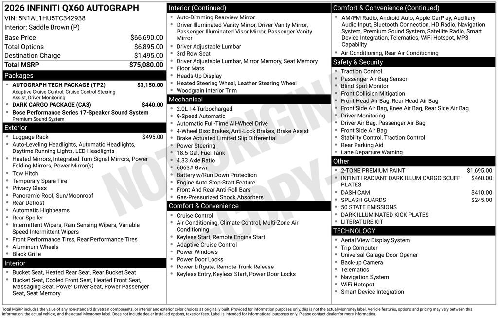 New 2026 INFINITI QX60 Autograph w/ Autograph Tech Package image 10