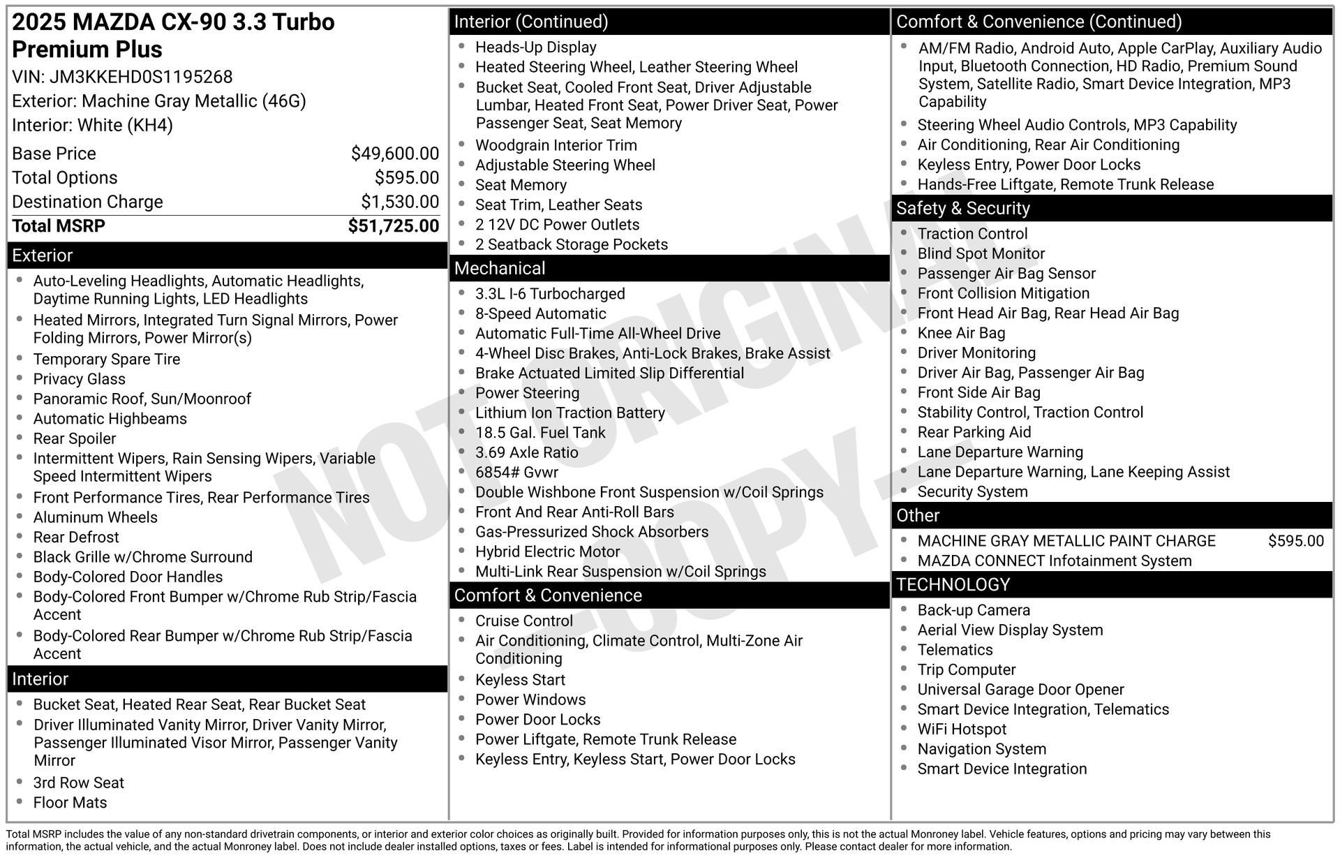 Used 2025 MAZDA CX-90 3.3 Turbo w/ Premium Plus Pkg image 43