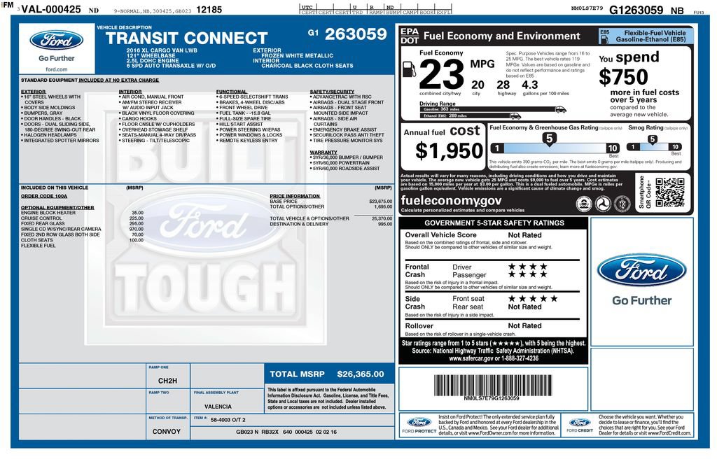 Used 2016 Ford Transit Connect XL FWD image 35