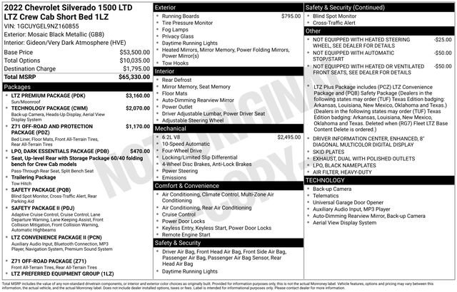 Used 2022 Chevrolet Silverado 1500 LTZ w/ LTZ Premium Package image 32