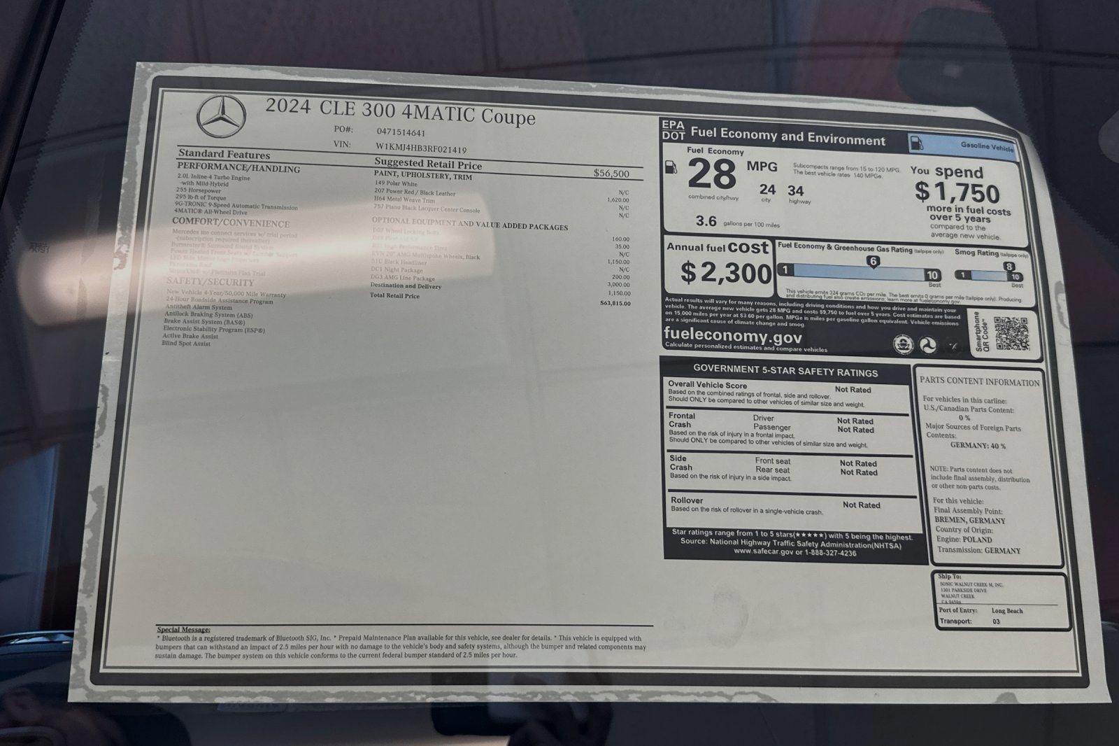 Used 2024 Mercedes-Benz CLE 300 4MATIC Coupe image 19