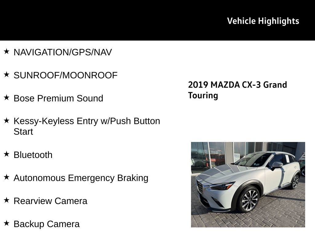 Used 2019 MAZDA CX-3 Grand Touring image 28