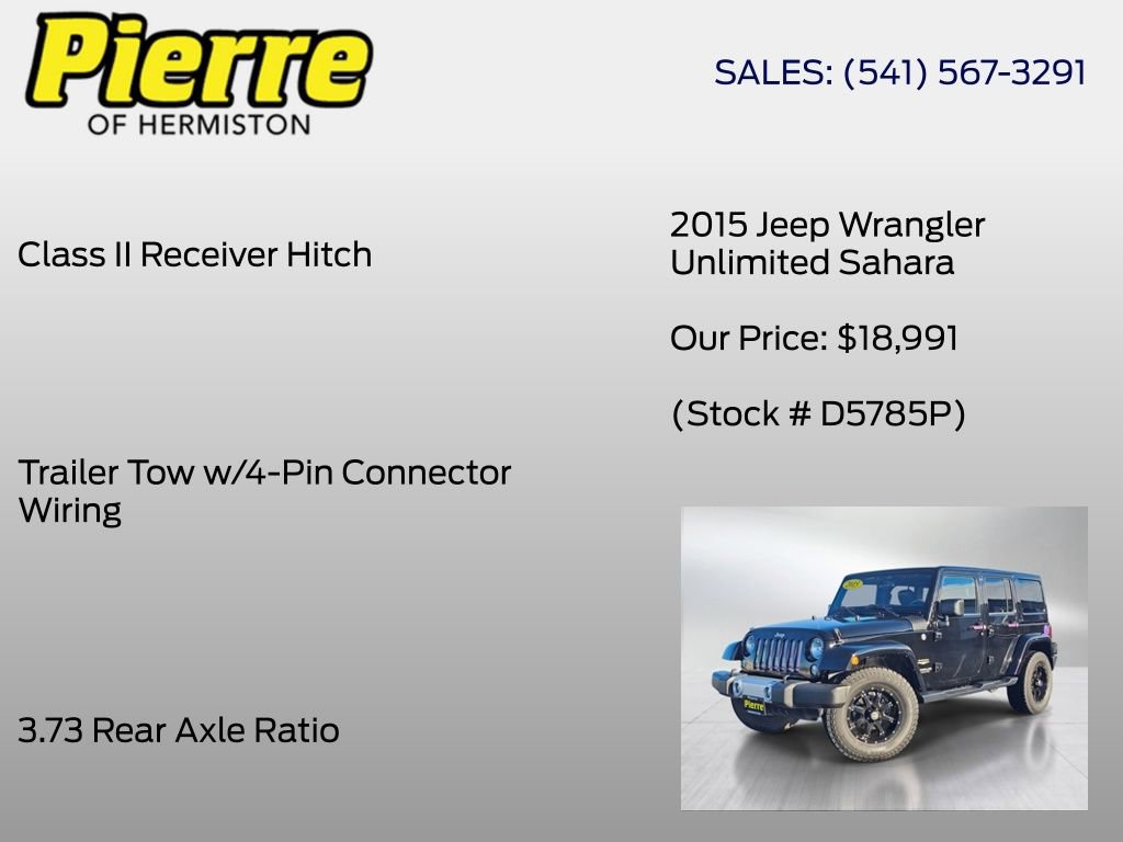Used 2015 Jeep Wrangler Unlimited Sahara w/ Max Tow Package image 14