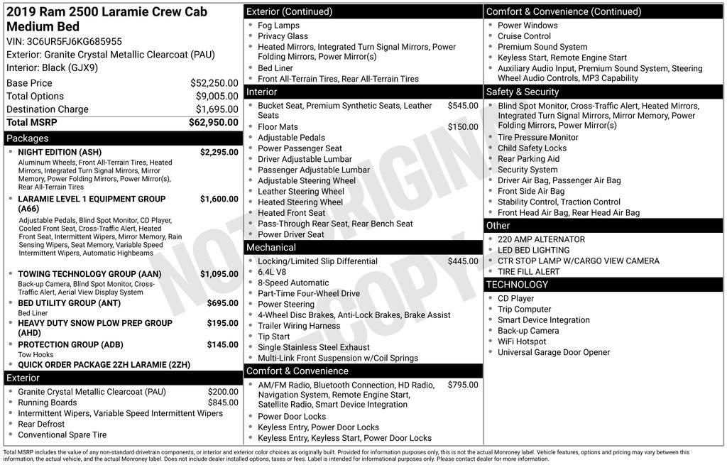 Used 2019 RAM 2500 Laramie w/ Night Edition image 3