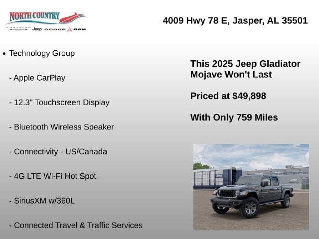 Used 2025 Jeep Gladiator Mojave w/ Convenience Group AWD/4WD image 18