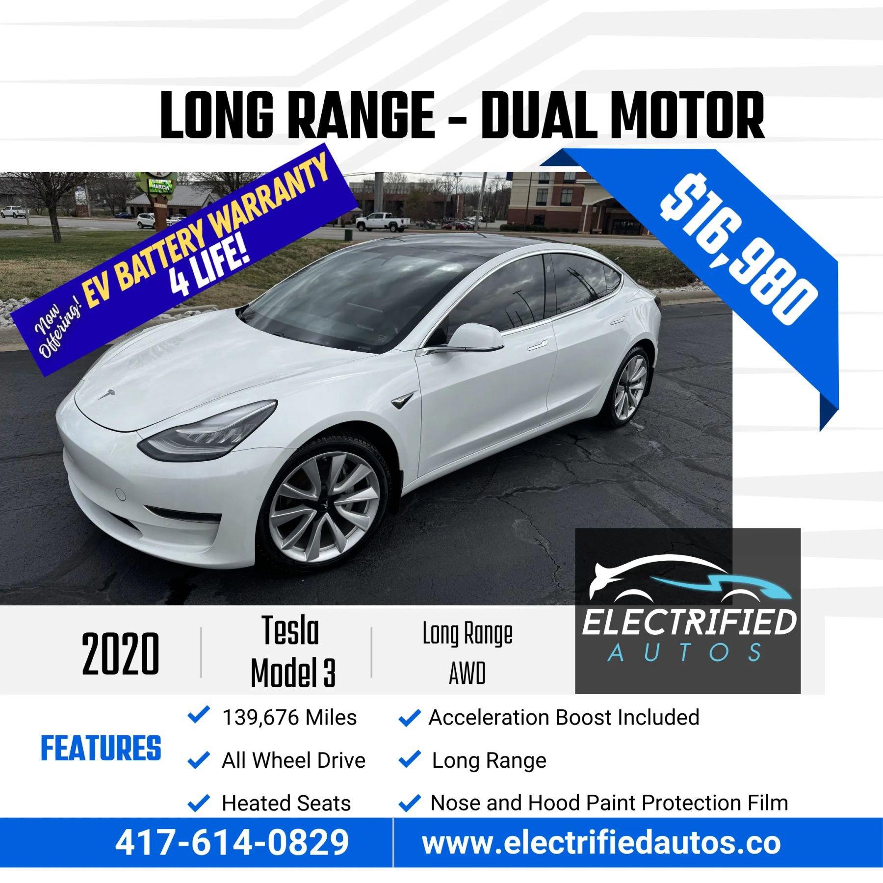 Used 2020 Tesla Model 3 Long Range image 1