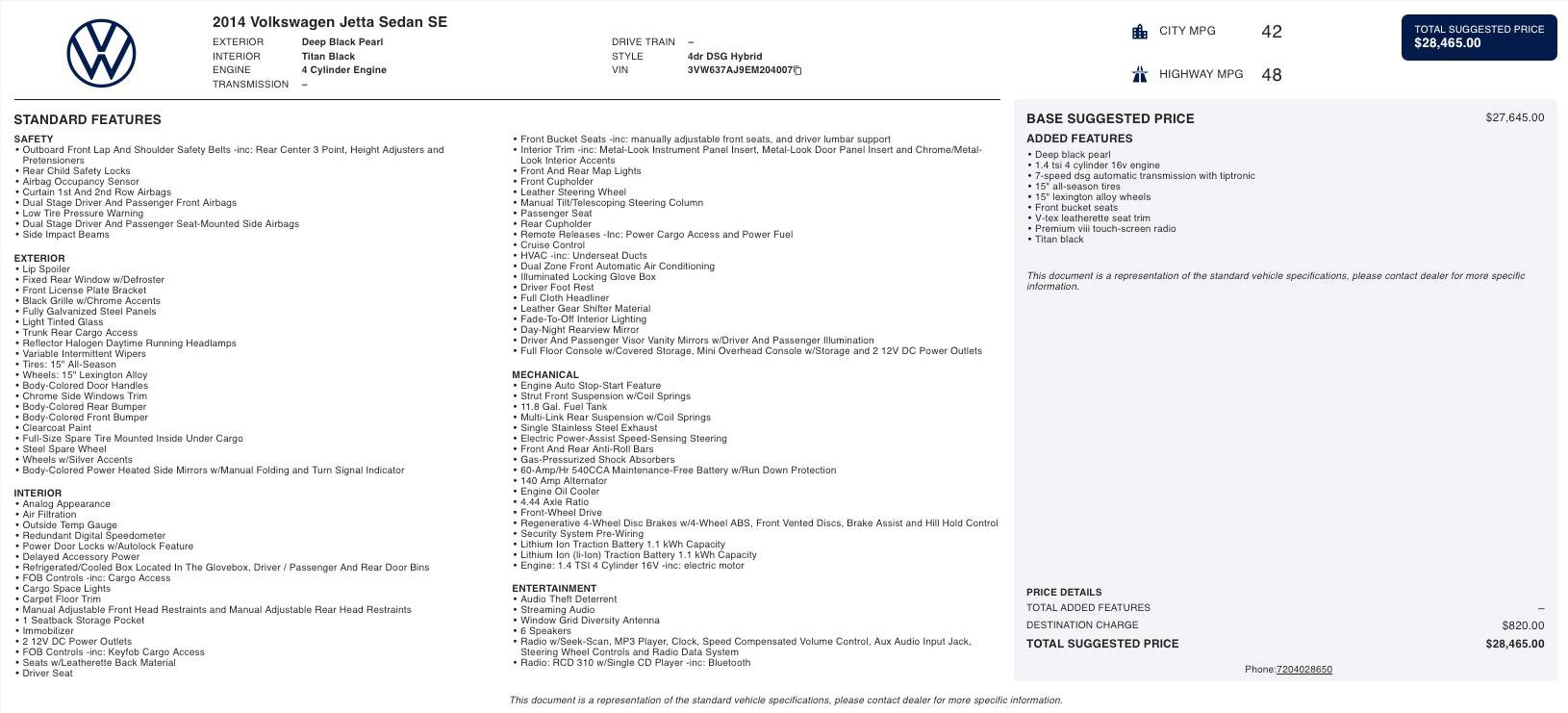 Used 2014 Volkswagen Jetta SE FWD image 2