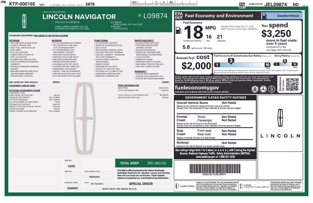 Used 2018 Lincoln Navigator Reserve w/ Technology Package image 2