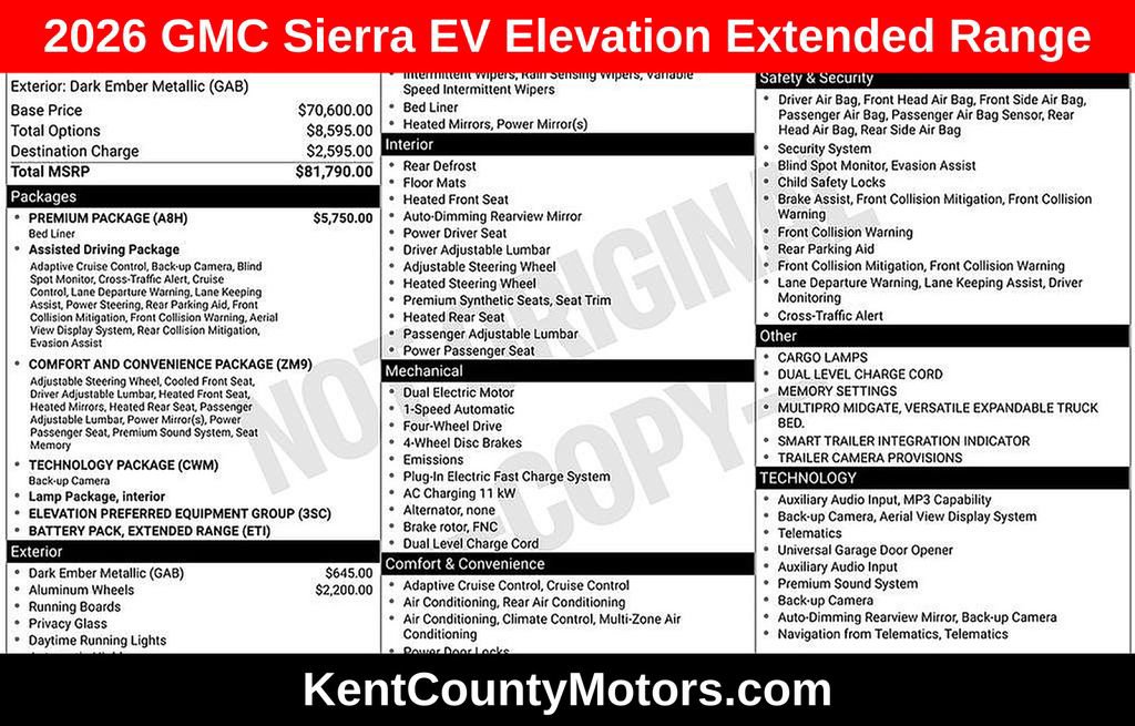 Used 2026 GMC Sierra EV Elevation w/ Premium Package AWD/4WD image 1