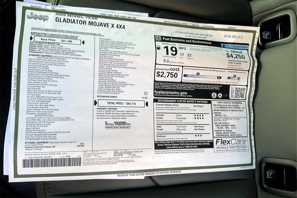 New 2025 Jeep Gladiator Mojave image 14