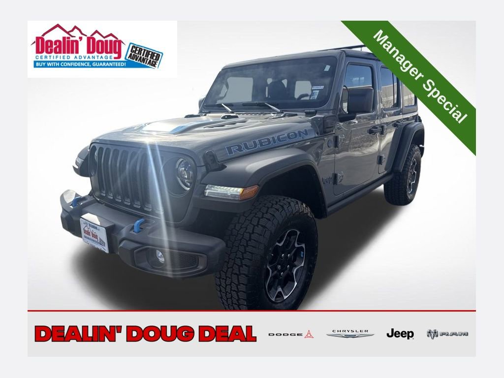 Used 2023 Jeep Wrangler Unlimited Rubicon 4xe w/ Cold Weather Group image 1