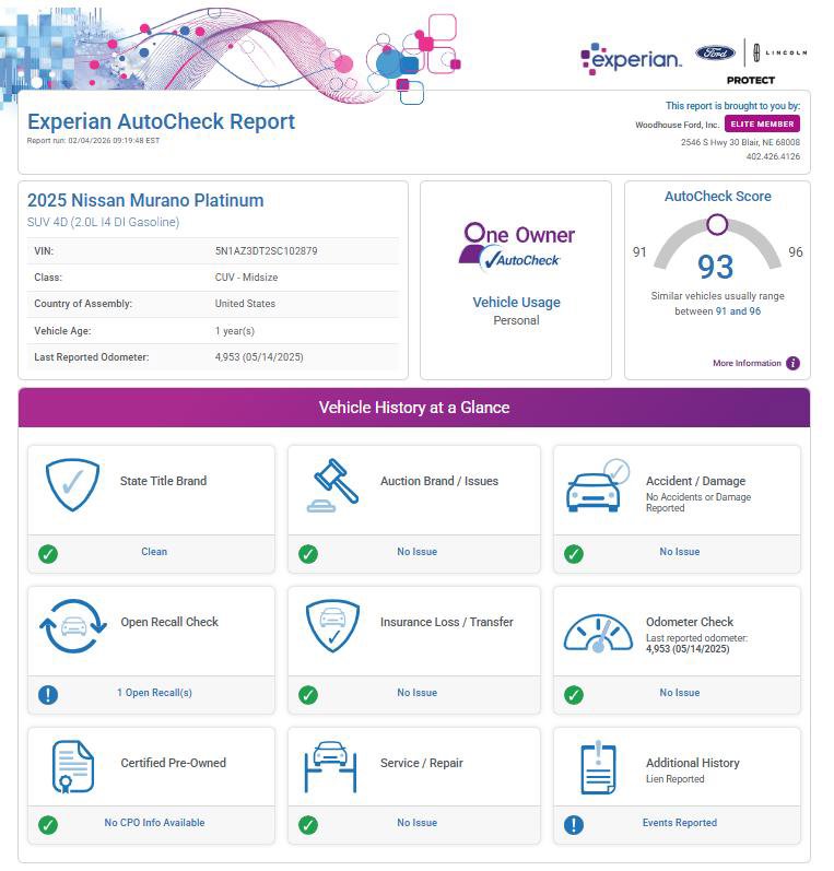 Used 2025 Nissan Murano Platinum w/ Cargo Package image 21