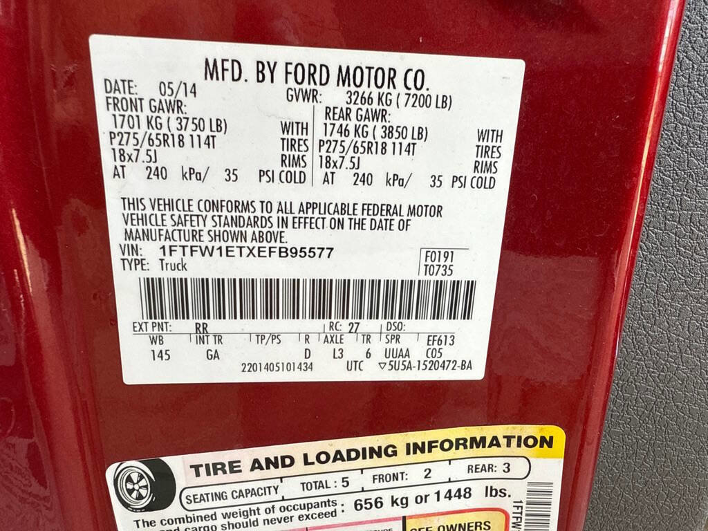 Used 2014 Ford F150 XLT w/ XLT Chrome Package image 31