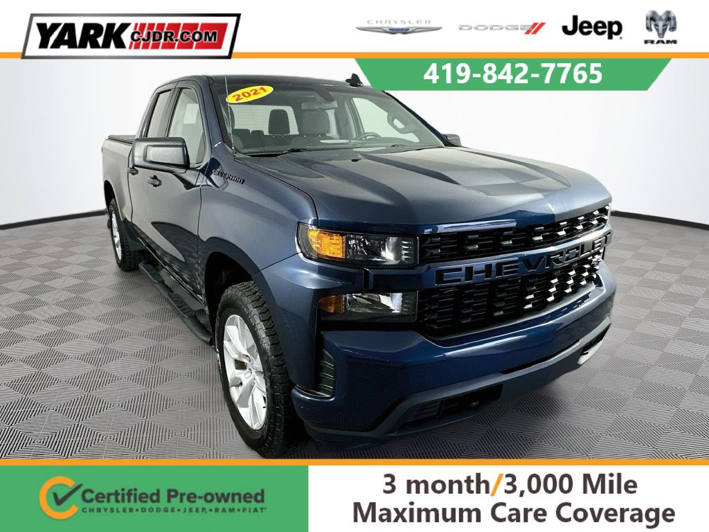 Used 2021 Chevrolet Silverado 1500 Custom w/ LPO, Dark Essentials Package