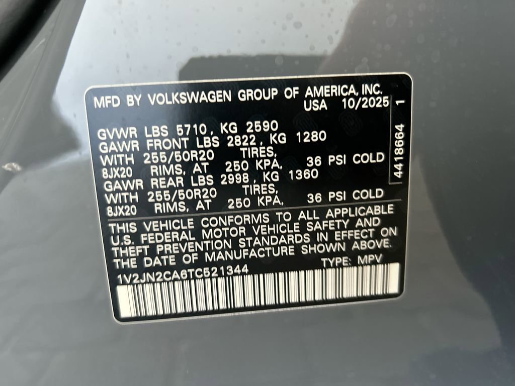 New 2026 Volkswagen Atlas SE image 53