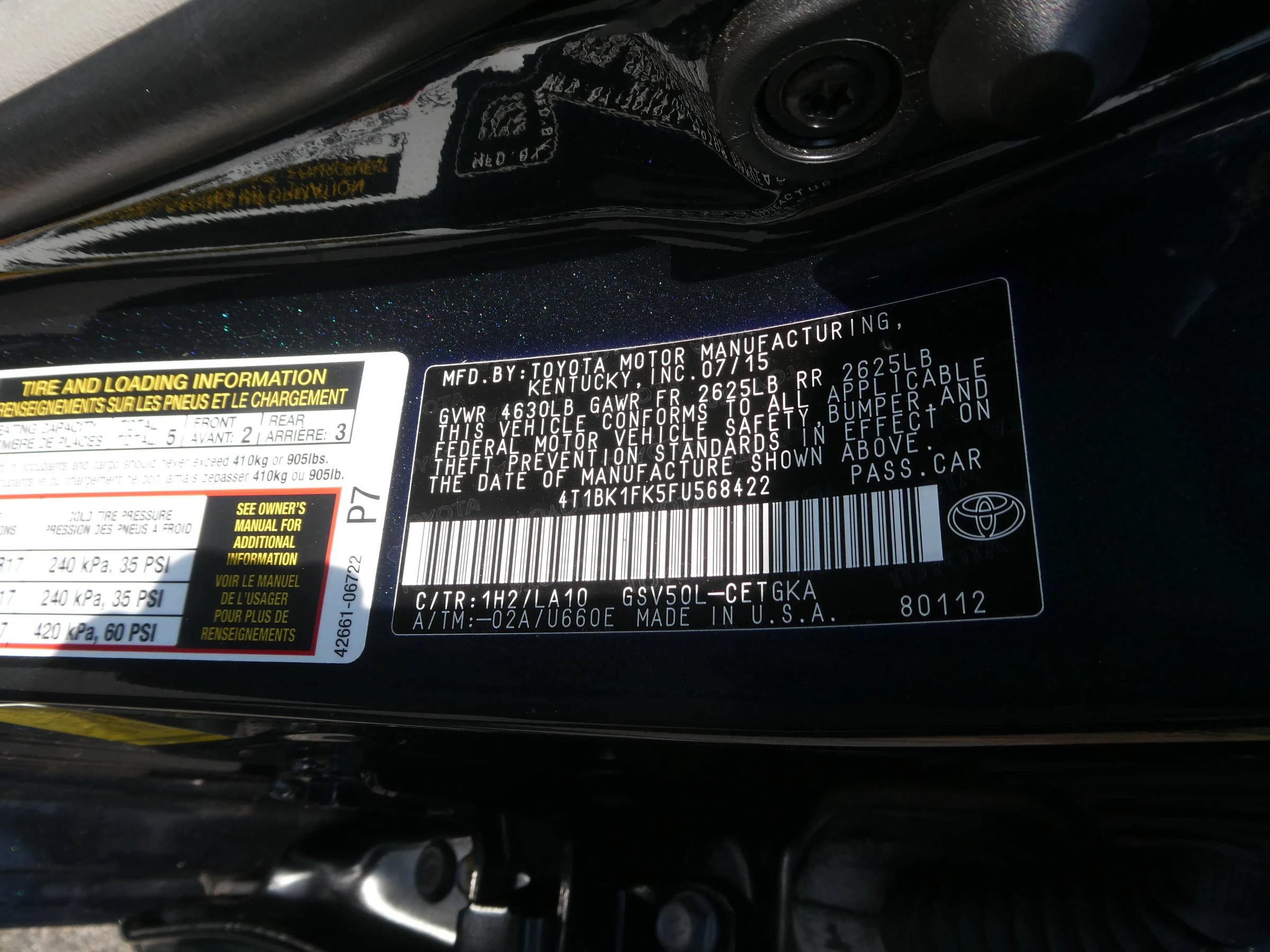 Used 2015 Toyota Camry XLE FWD image 12