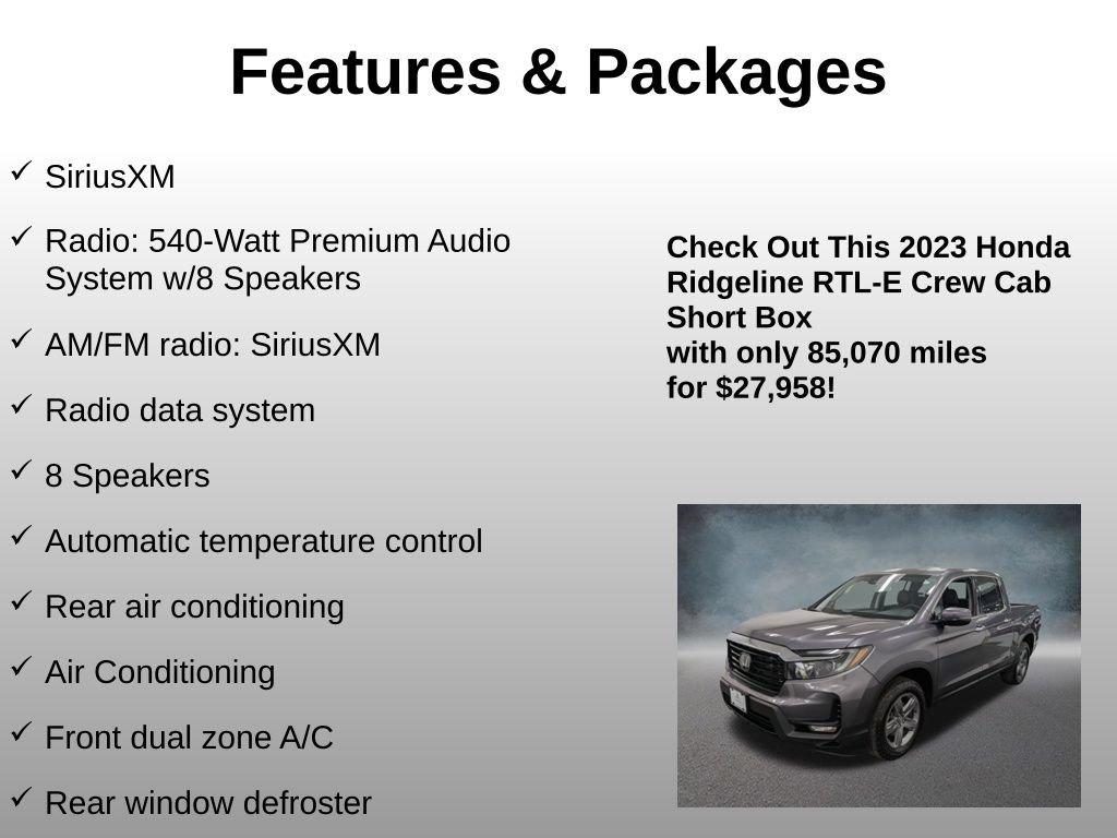 Used 2023 Honda Ridgeline RTL-E image 8