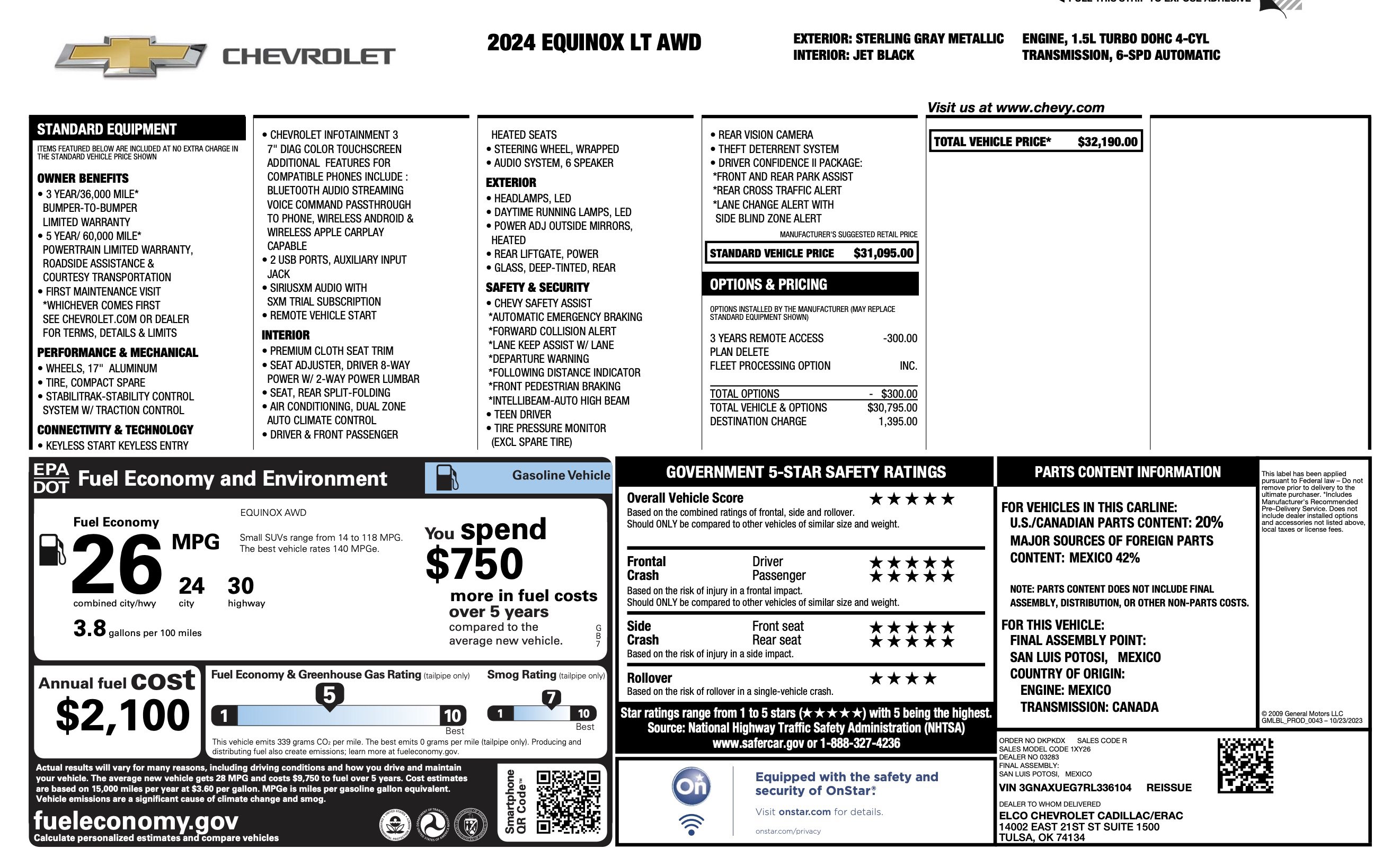Used 2024 Chevrolet Equinox LT AWD/4WD image 5
