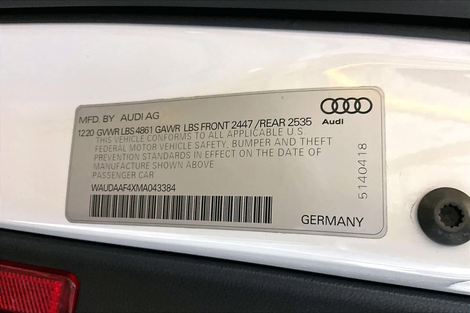 Used 2021 Audi A4 2.0T Premium w/ Convenience Package AWD/4WD image 34
