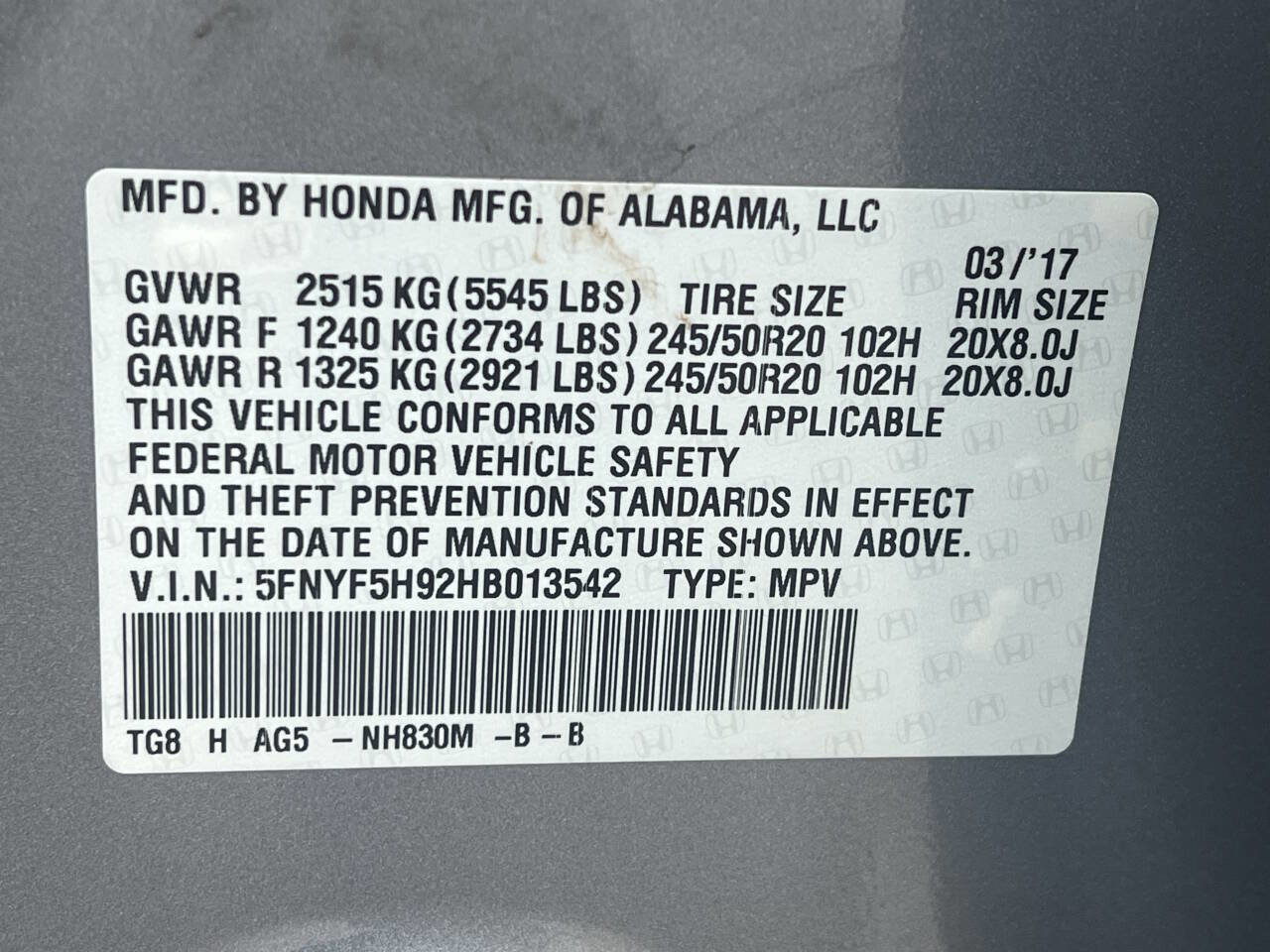 Used 2017 Honda Pilot Touring image 50