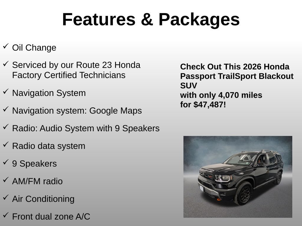 Certified 2026 Honda Passport TrailSport image 4