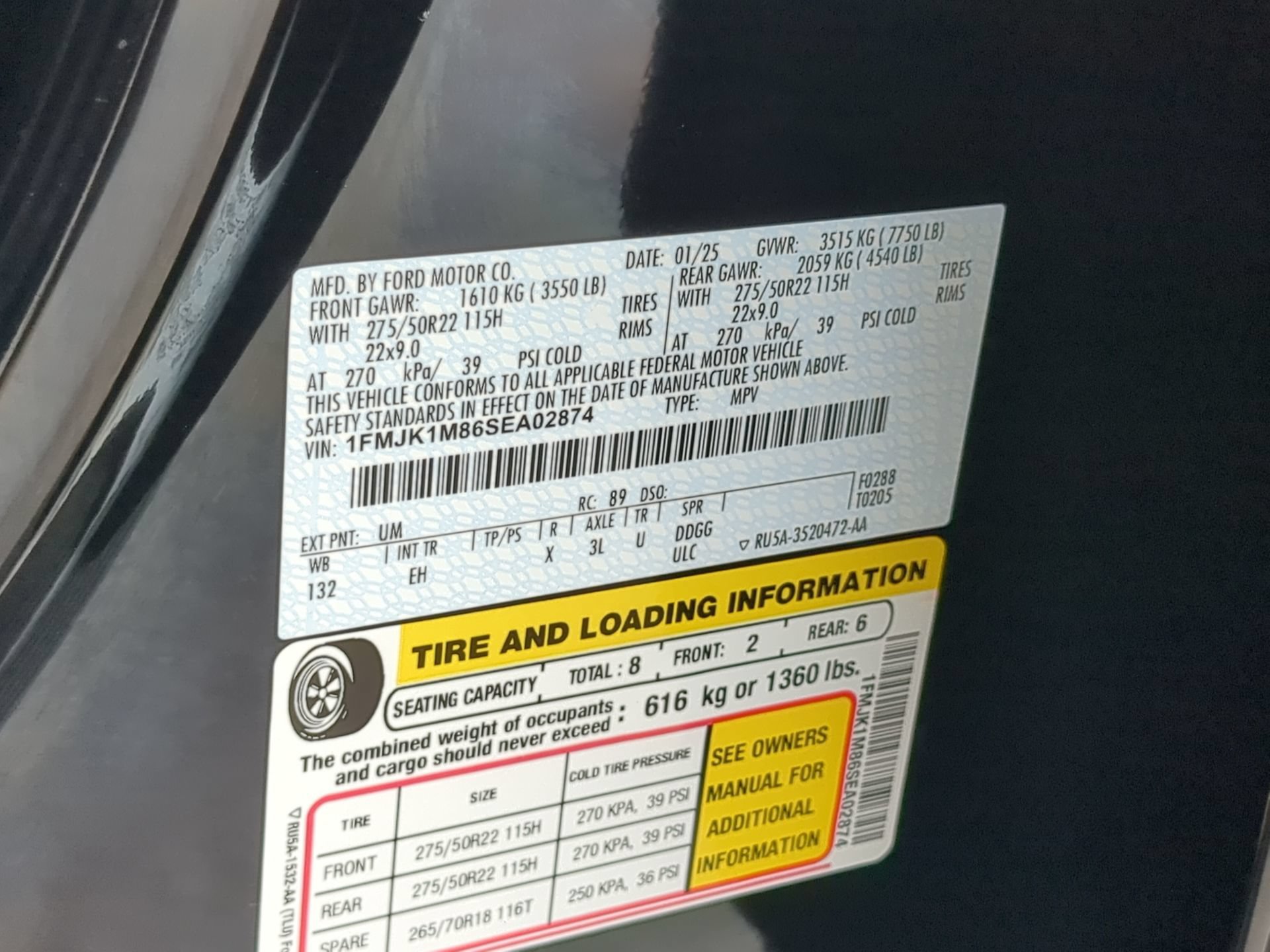Certified 2025 Ford Expedition Max Platinum w/ Driver's Package AWD/4WD image 76