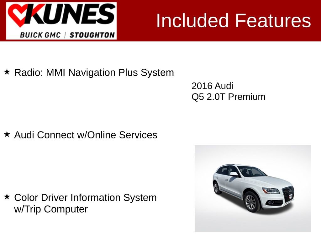 Used 2016 Audi Q5 2.0T Premium w/ Audi MMI Navigation Plus AWD/4WD image 3