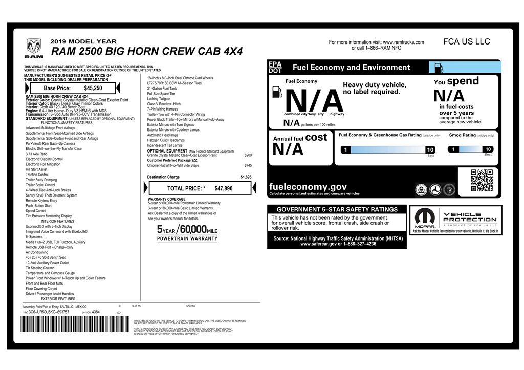 Used 2019 RAM 2500 Big Horn image 9