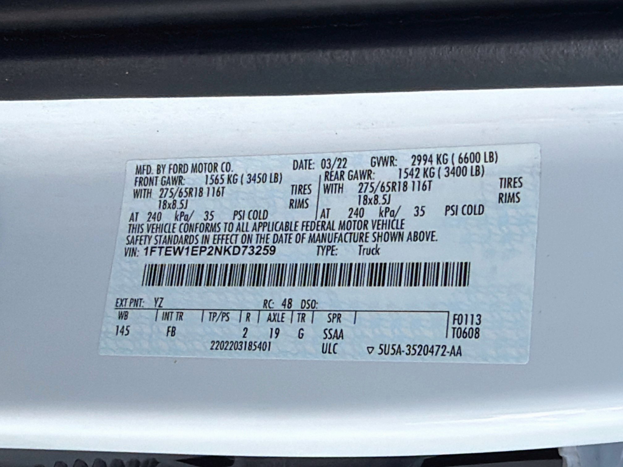 Used 2022 Ford F150 XLT w/ Equipment Group 302A High AWD/4WD image 44