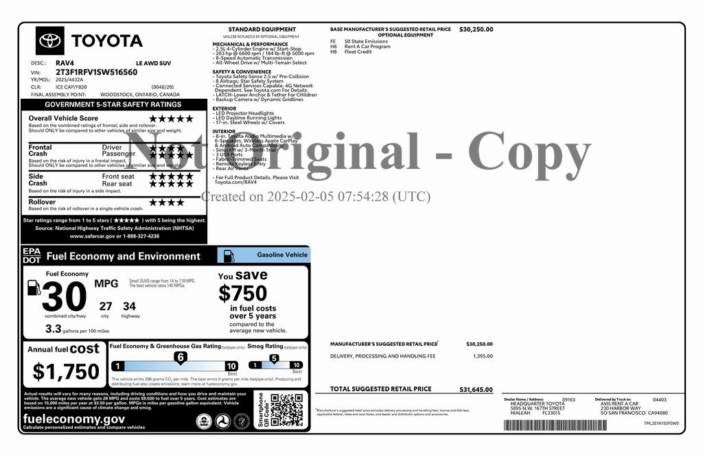 Used 2025 Toyota RAV4 LE image 4