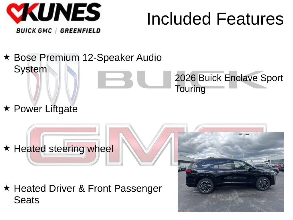 New 2026 Buick Enclave Sport Touring w/ LPO, Floor Liner Package image 3