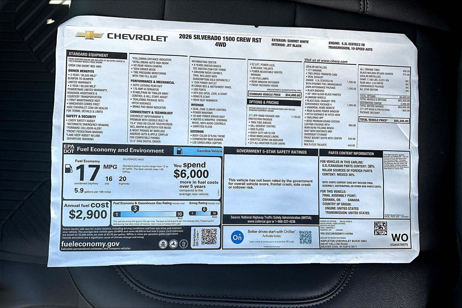 New 2026 Chevrolet Silverado 1500 RST image 16