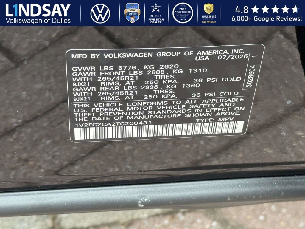 New 2026 Volkswagen Atlas Cross Sport SEL Premium R-Line image 20