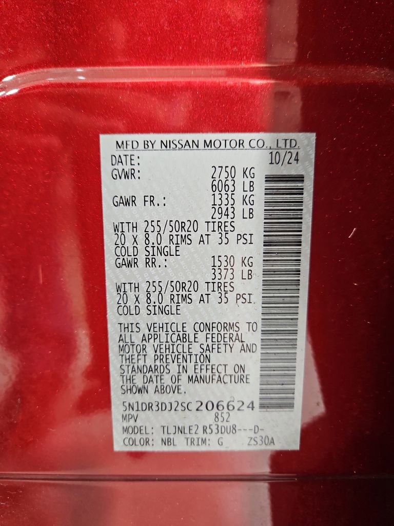 Certified 2025 Nissan Pathfinder Platinum w/ Cargo Package image 32