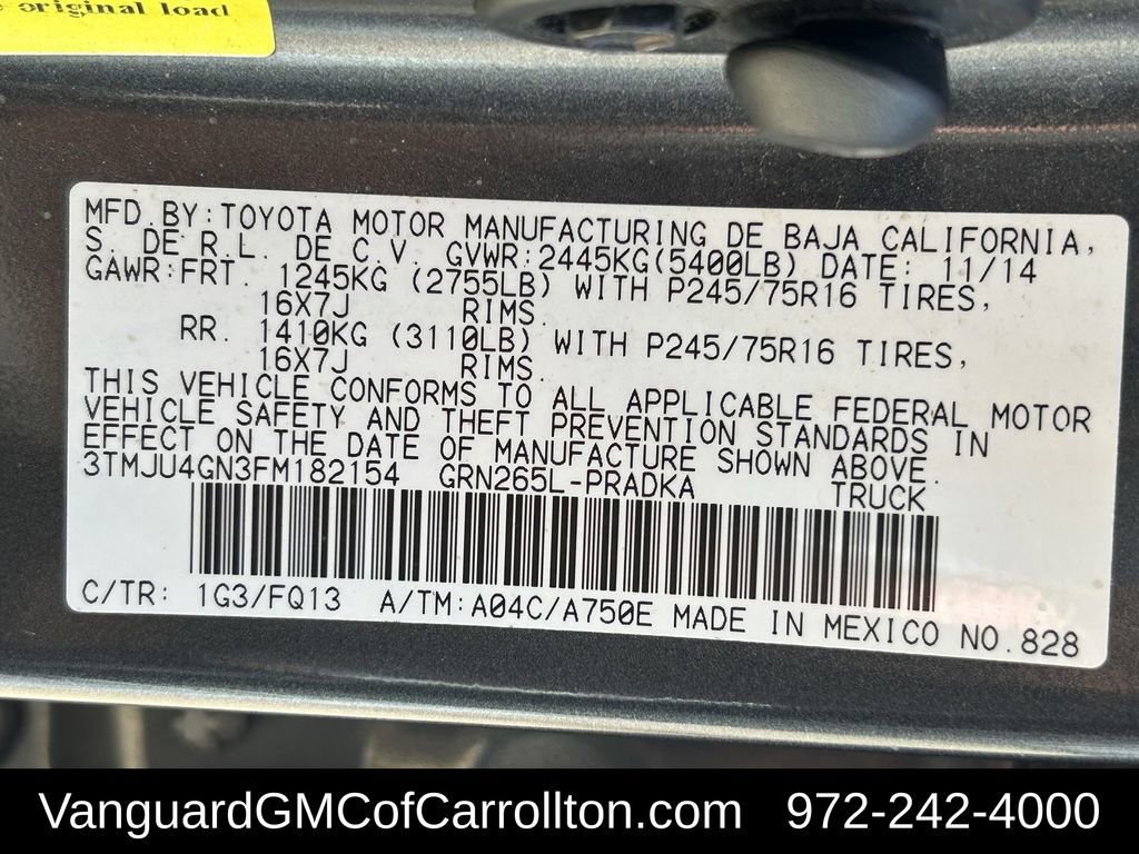 Used 2015 Toyota Tacoma PreRunner w/ SR5 Package image 32