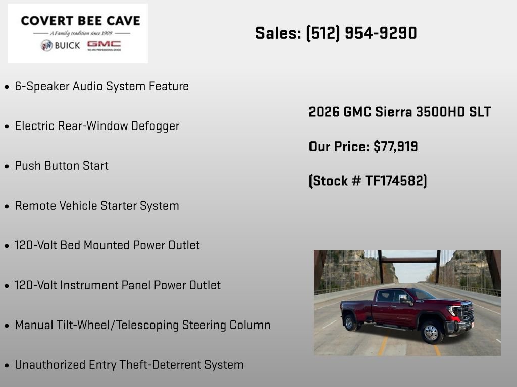 New 2026 GMC Sierra 3500 SLT w/ Texas SLT Premium Package image 24