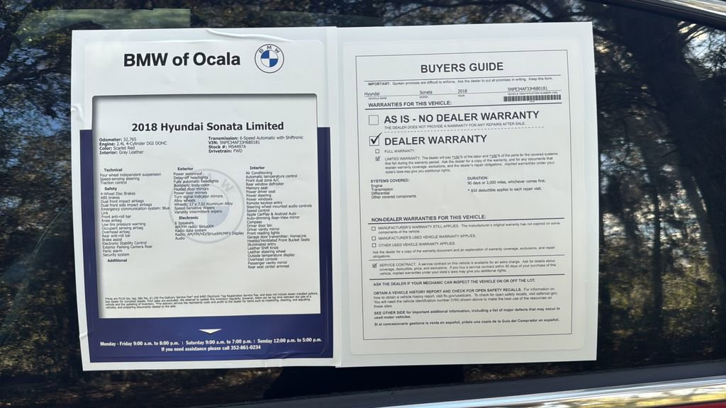 Used 2018 Hyundai Sonata Limited w/ Limited Ultimate Package 03 image 34