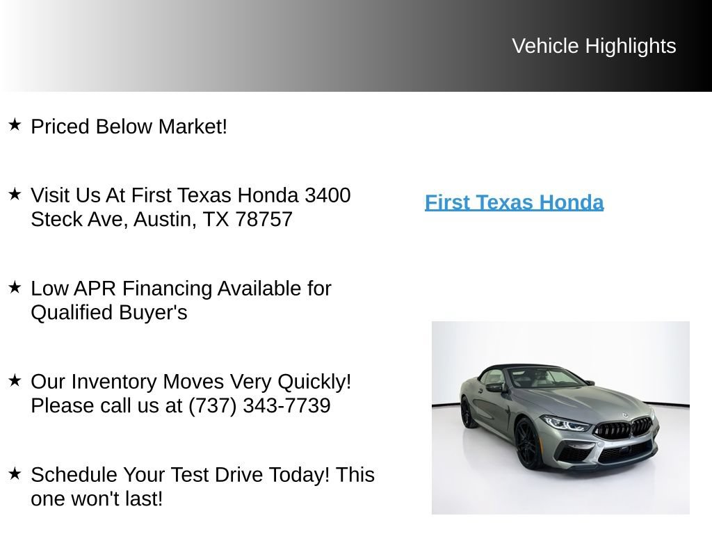 Used 2023 BMW M8 Competition w/ M Carbon Exterior Package AWD/4WD image 10