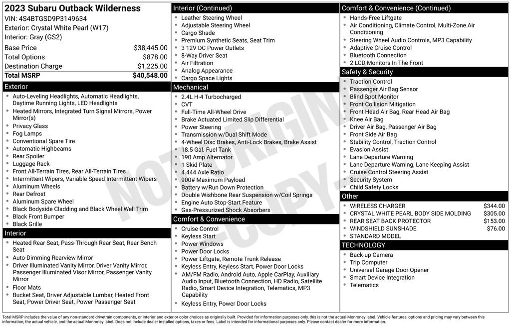 Used 2023 Subaru Outback Wilderness image 6