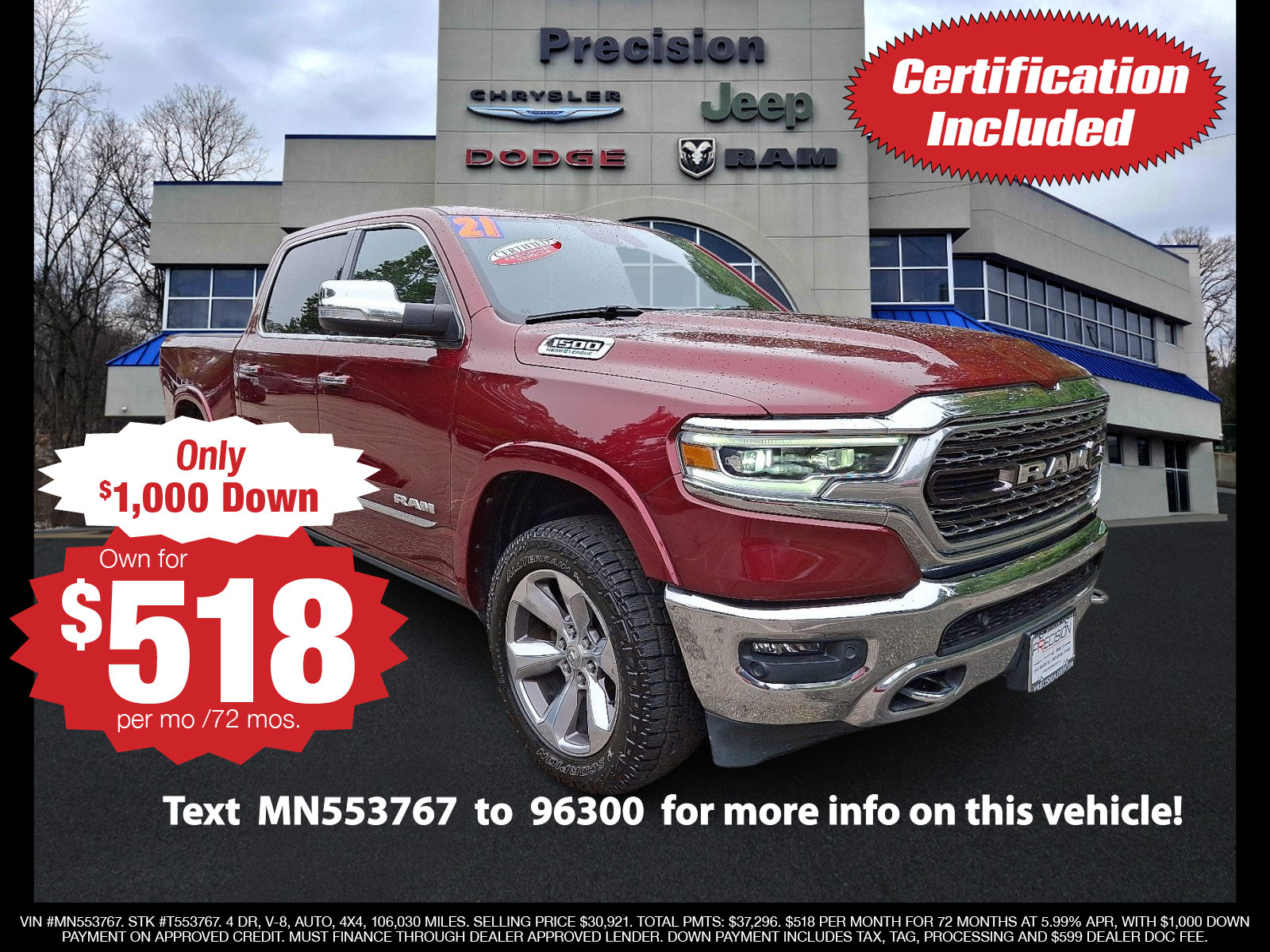 Certified 2021 RAM 1500 Limited