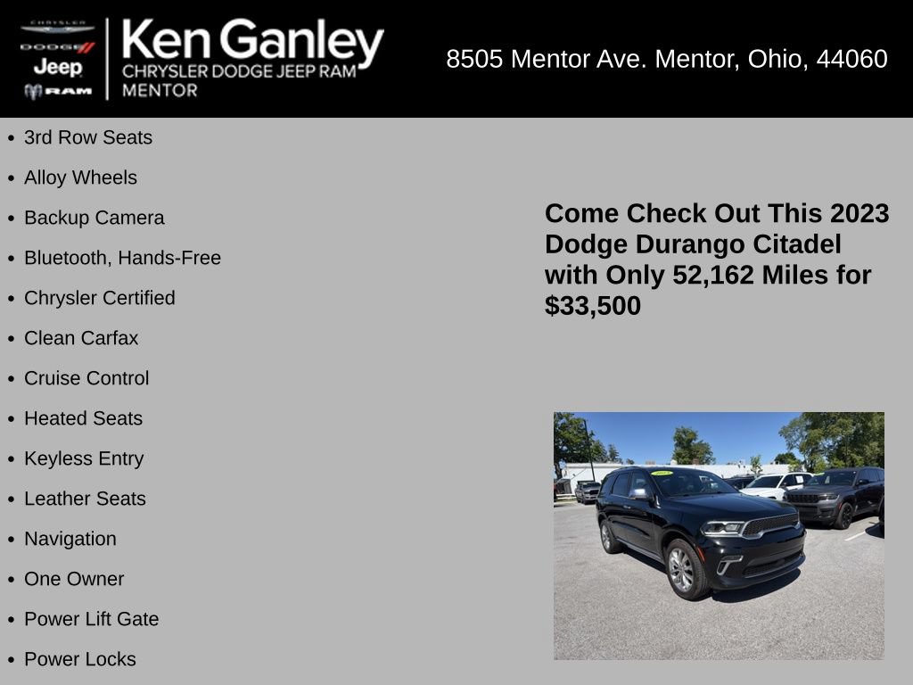 Certified 2023 Dodge Durango Citadel AWD/4WD image 5