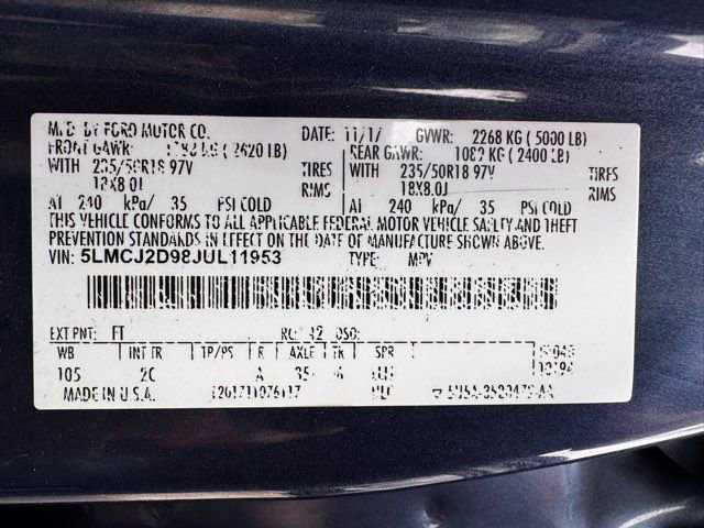 Used 2018 Lincoln MKC Select w/ Select Plus Package AWD/4WD image 11
