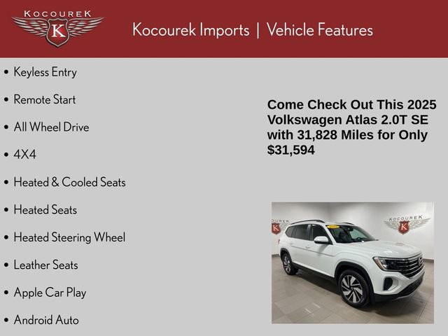Used 2025 Volkswagen Atlas SE image 28