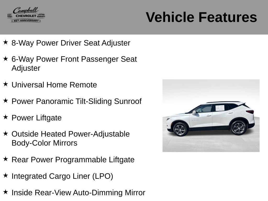 Used 2023 Chevrolet Blazer LT w/ LPO, Floor Liner Package FWD image 16