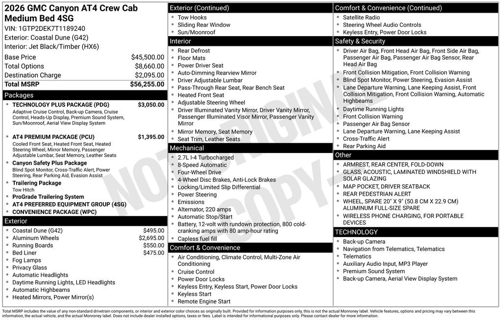 New 2026 GMC Canyon AT4 w/ Technology Plus Package image 53