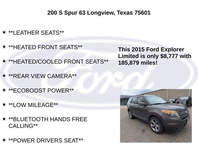 Used 2015 Ford Explorer Limited w/ Equipment Group 302A image 15