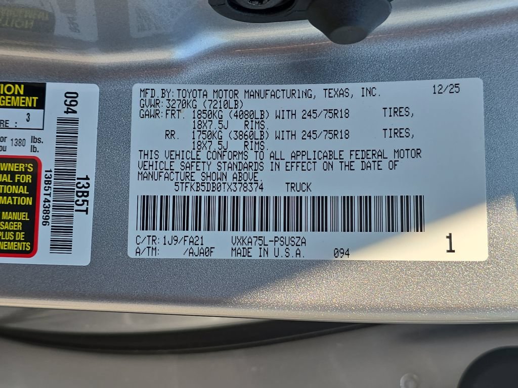 Used 2026 Toyota Tundra SR AWD/4WD image 36